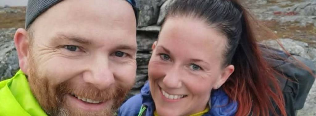 Ekteparet Silje og Rune Foss på en fjelltopp